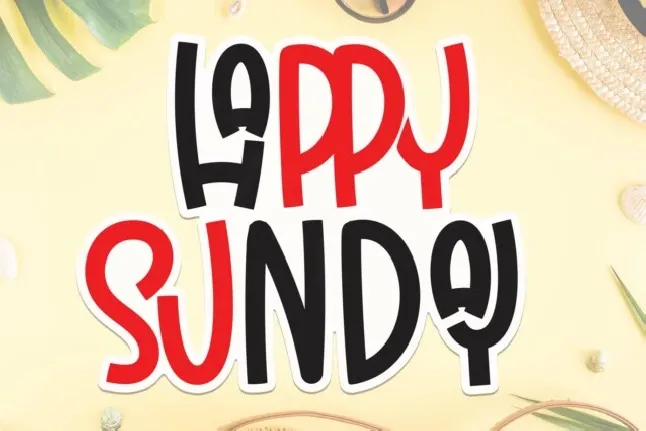 Happy Sunday Display font