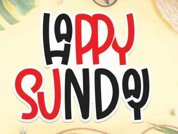 Happy Sunday Display font