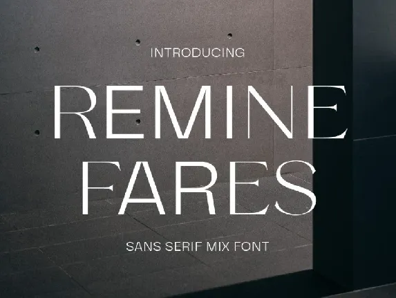 Remine Fares font