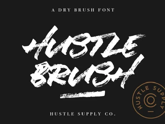 Hustle Brush font