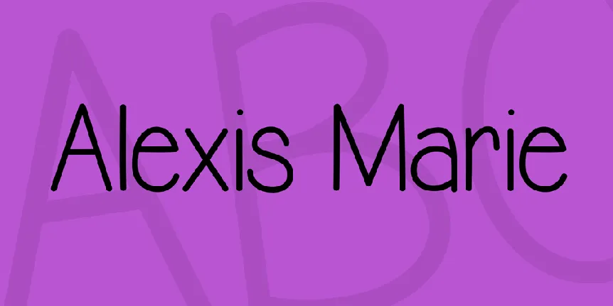 Alexis Marie font