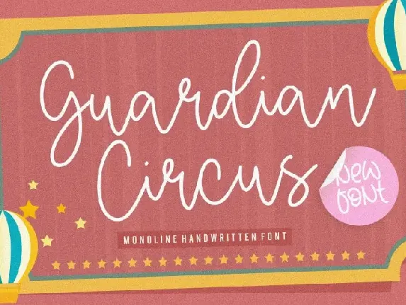 Guardian Circus Monoline Handwritten font