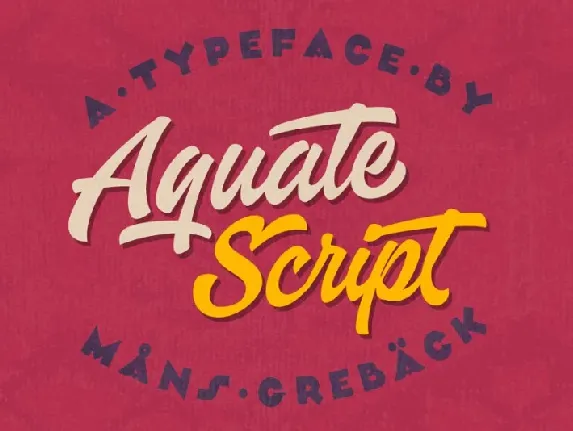 Aquate Script font