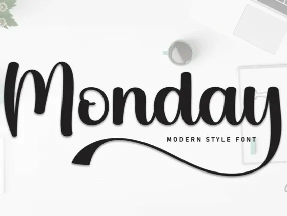 Monday Calligraphy Typeface font