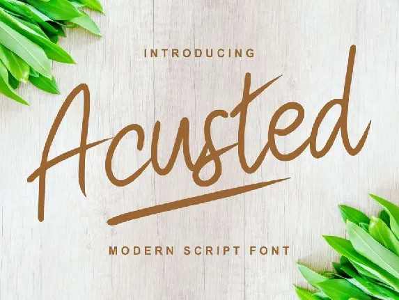 Acusted font