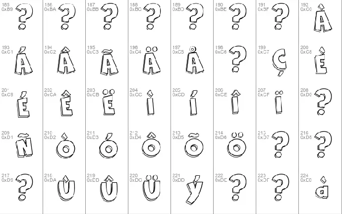 Cartoon 2 US font