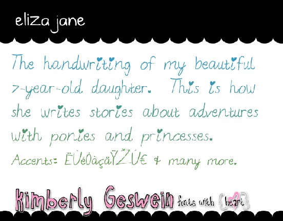 elizajane font