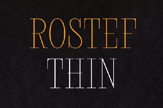 Rostef Thin font