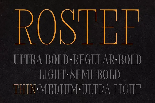 Rostef Thin font