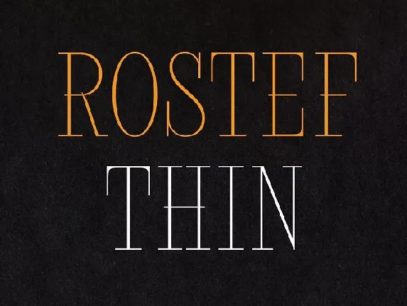 Rostef Thin font