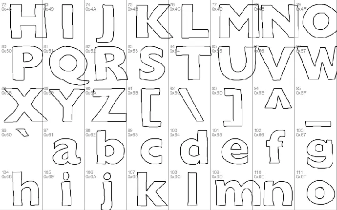 Outline font