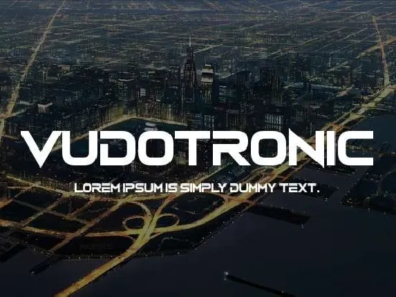 Vudotronic font