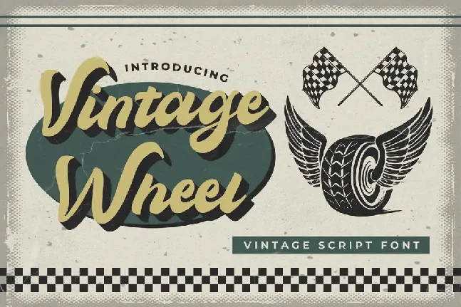 Vintage Wheel Free Trial font