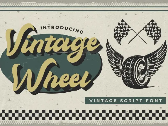 Vintage Wheel Free Trial font