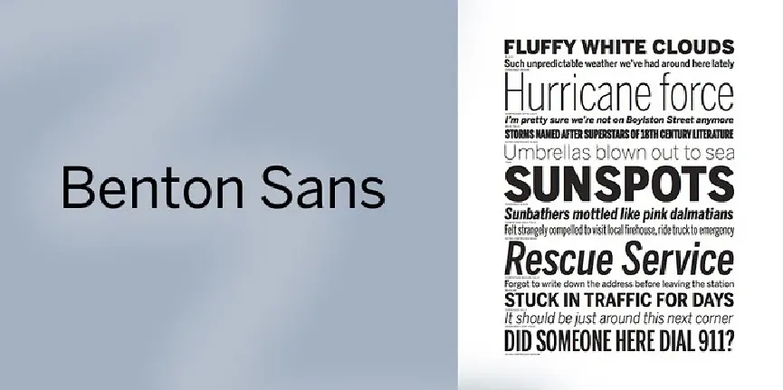 Benton Modern Family font