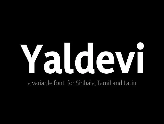 Yaldevi Family font