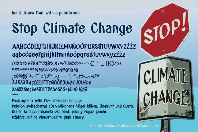 zai Stop Climate Change font