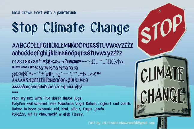 zai Stop Climate Change font