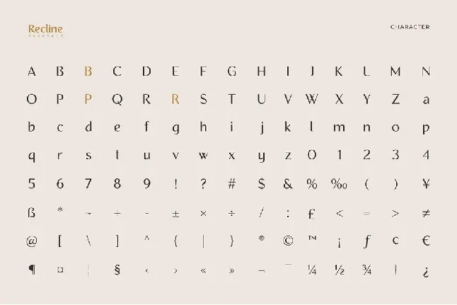 Recline font