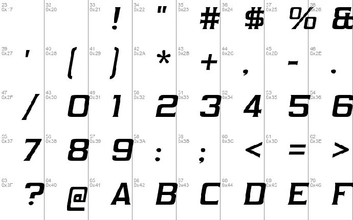 Vibrocentric font