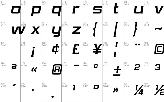 Vibrocentric font