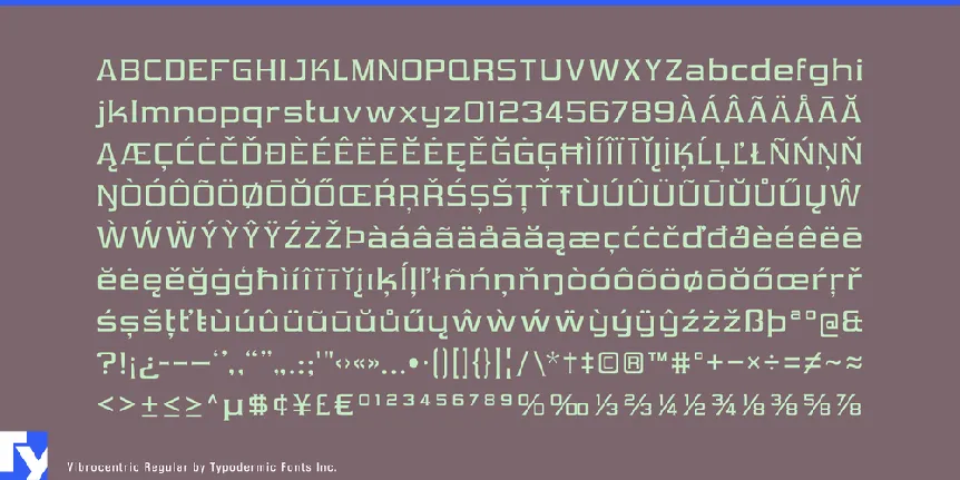 Vibrocentric font