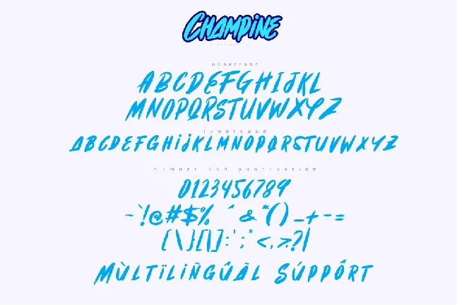 Champine font