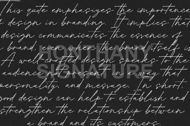 Honthany Signature font