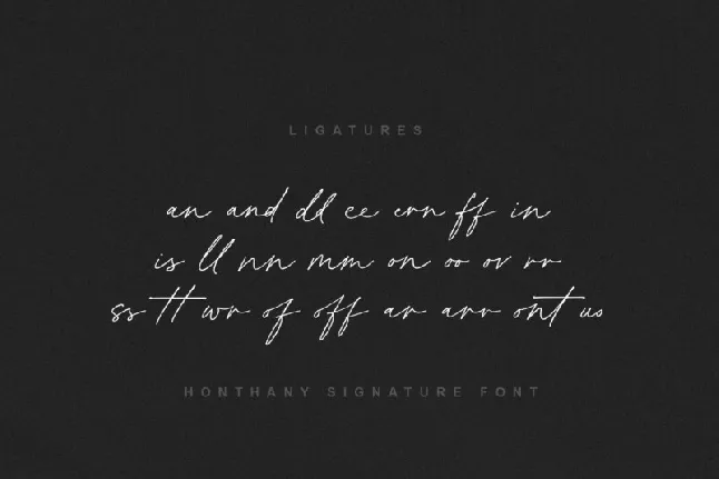 Honthany Signature font