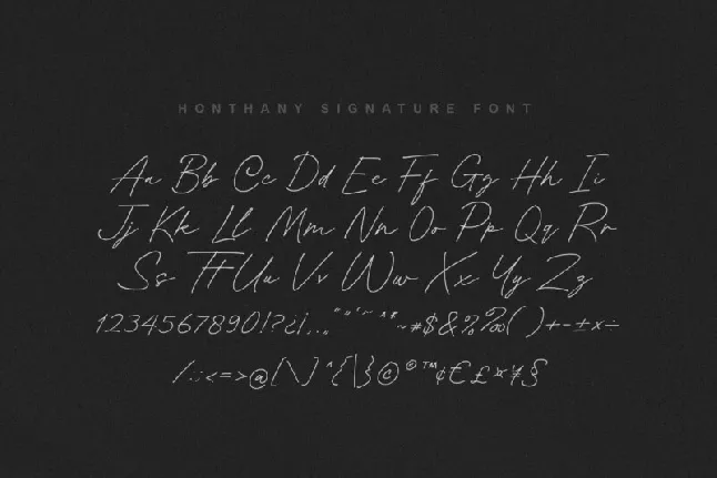 Honthany Signature font