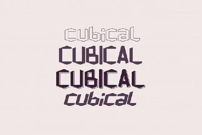 Cubical font