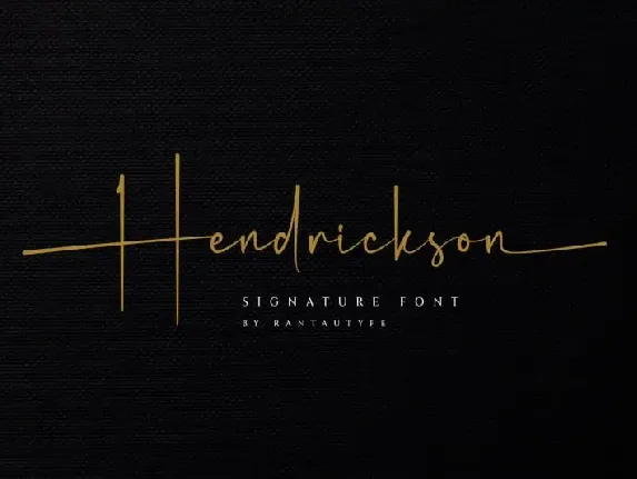 Hendrickson Script font