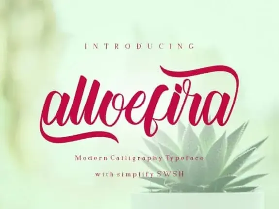 Alloefira Calligraphy font