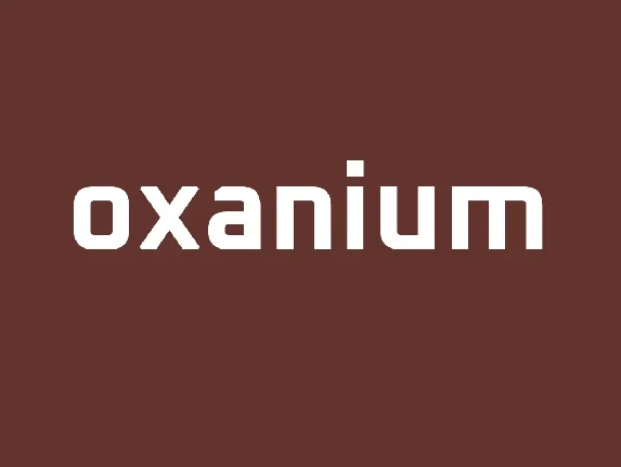 Oxanium font