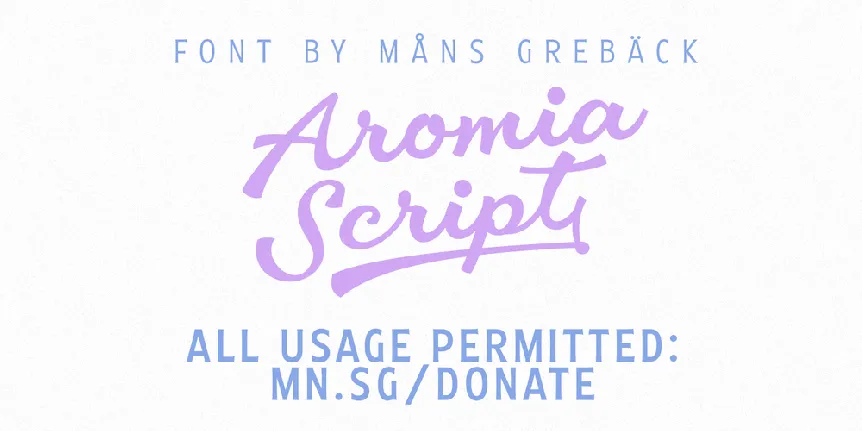 Aromia Script font