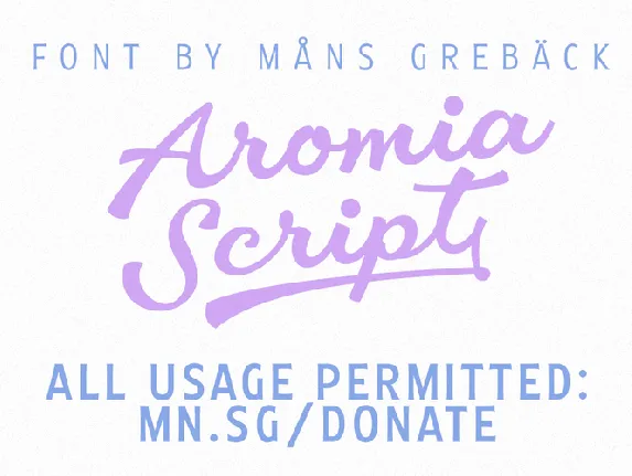 Aromia Script font