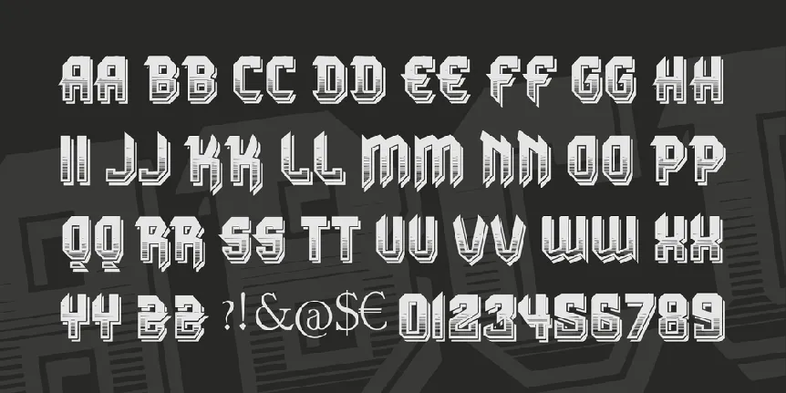 VTKS DURA 3D font