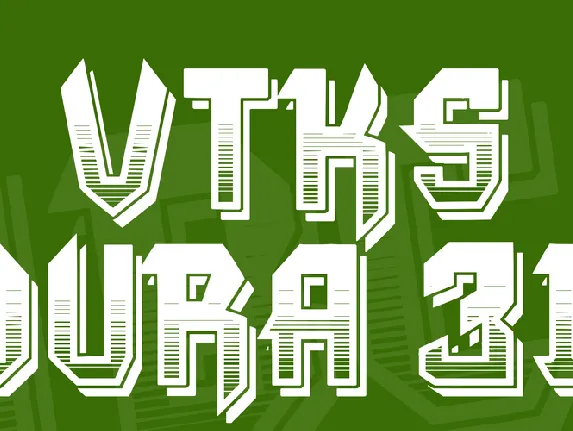 VTKS DURA 3D font