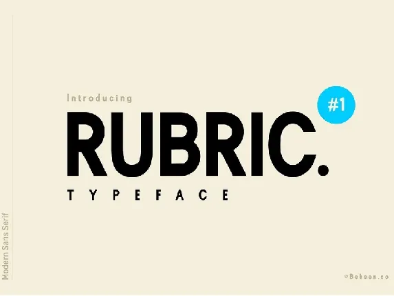 Rubric font