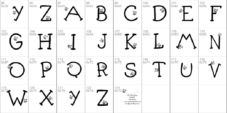 KR Little Buzz font