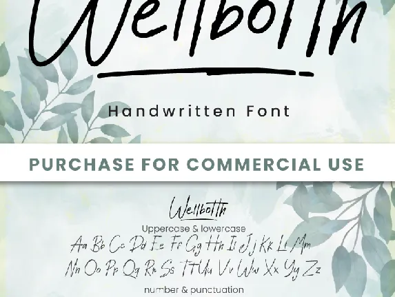 Wellbotth - Personal Use font