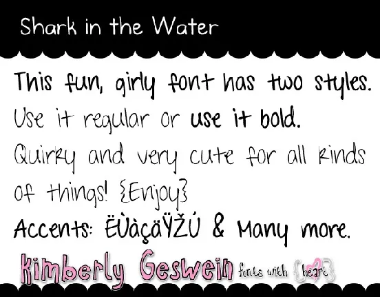 Shark in the Water font