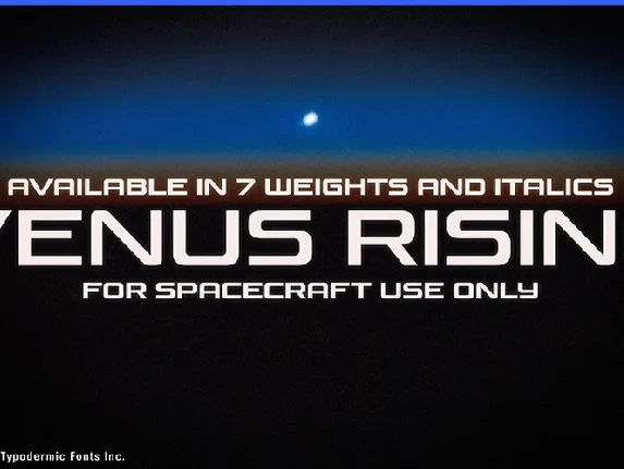 Venus Rising font