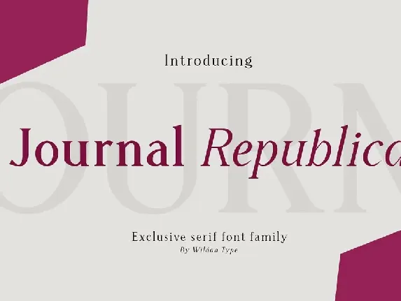 Journal Republica font