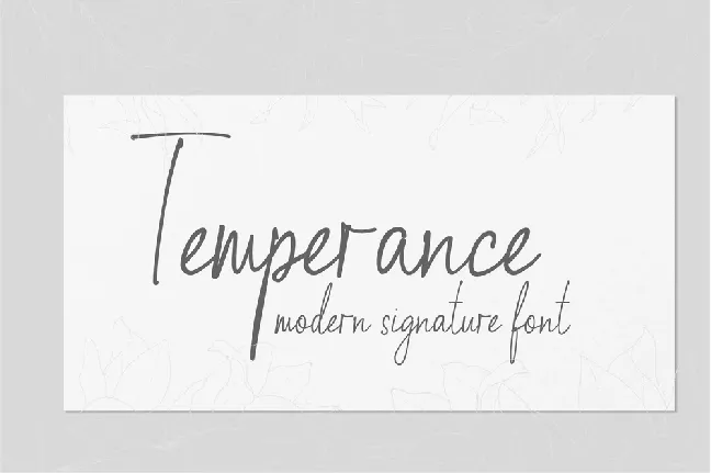 Temperance font