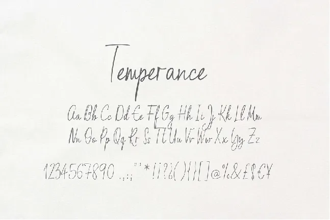 Temperance font