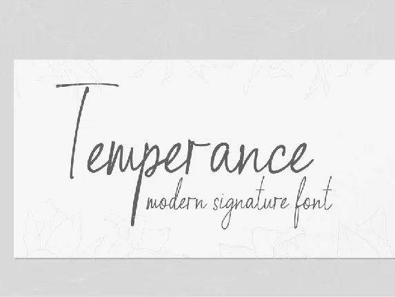 Temperance font