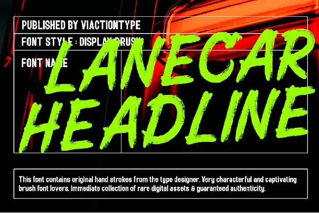 Lanecar font