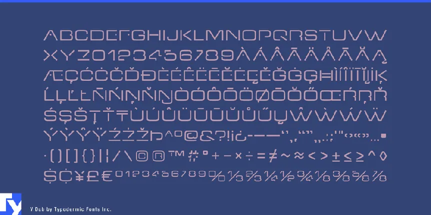 V Dub font