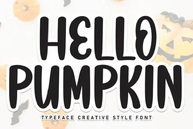 Hello Pumpkin Display font